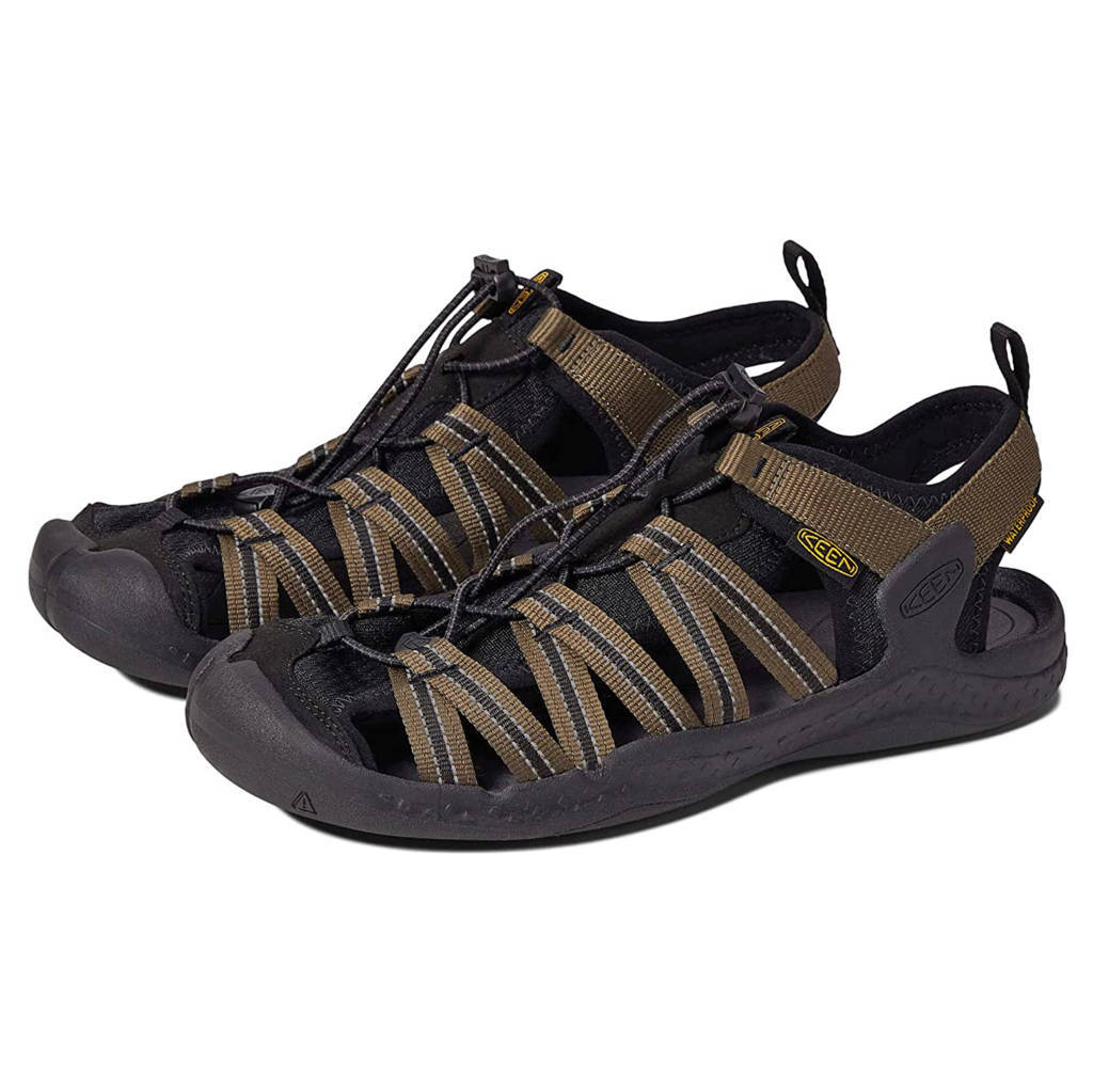 Keen Drift Creek H2 Textile Mens Sandals#color_dark olive black