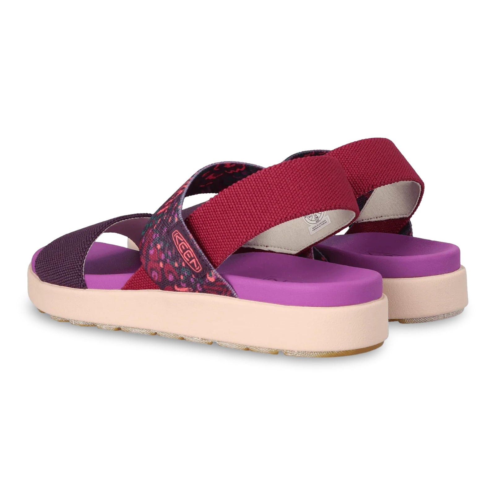 Keen Elle Backstrap Textile Womens Sandals#color_beaujolais plum perfect