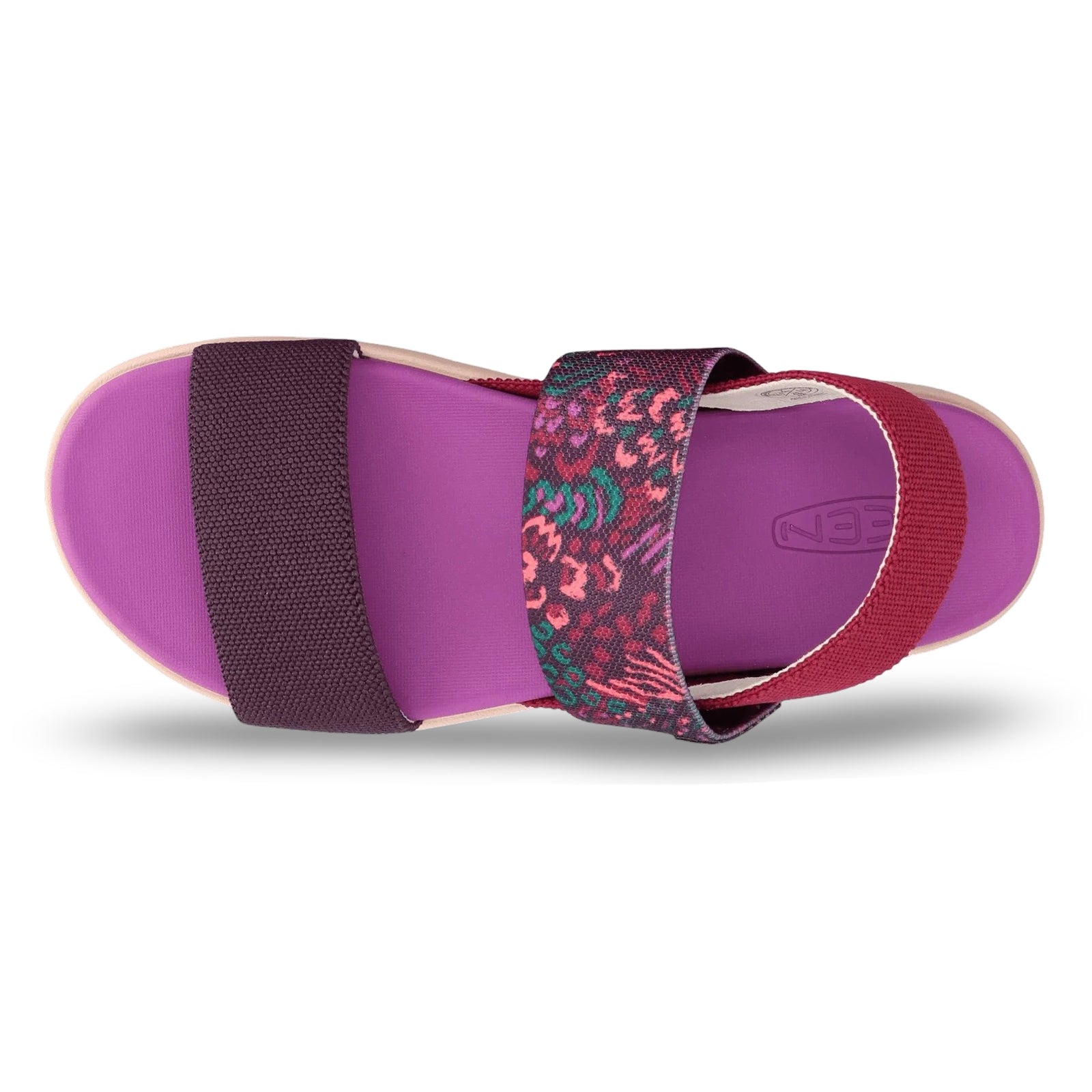 Keen Elle Backstrap Textile Womens Sandals#color_beaujolais plum perfect