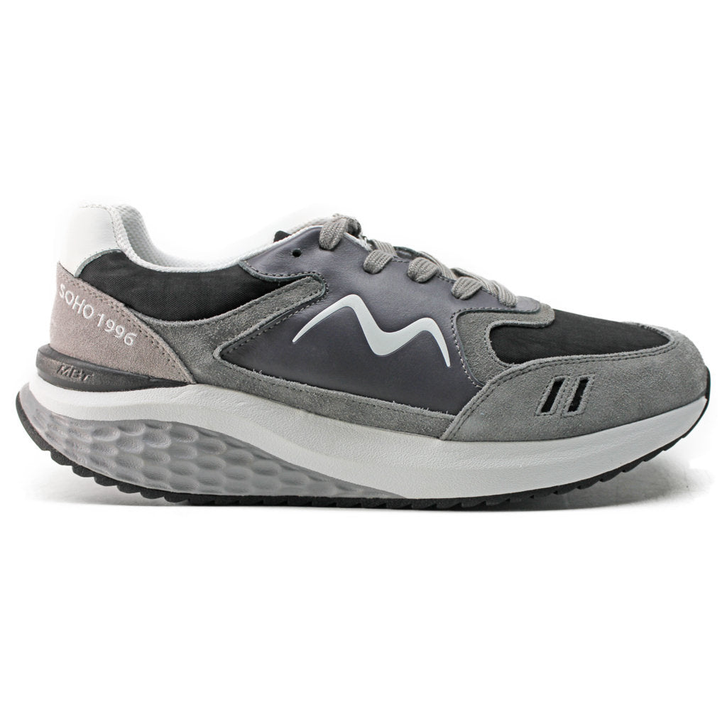 MBT Soho 1996 Leather Womens Trainers#color_black grey