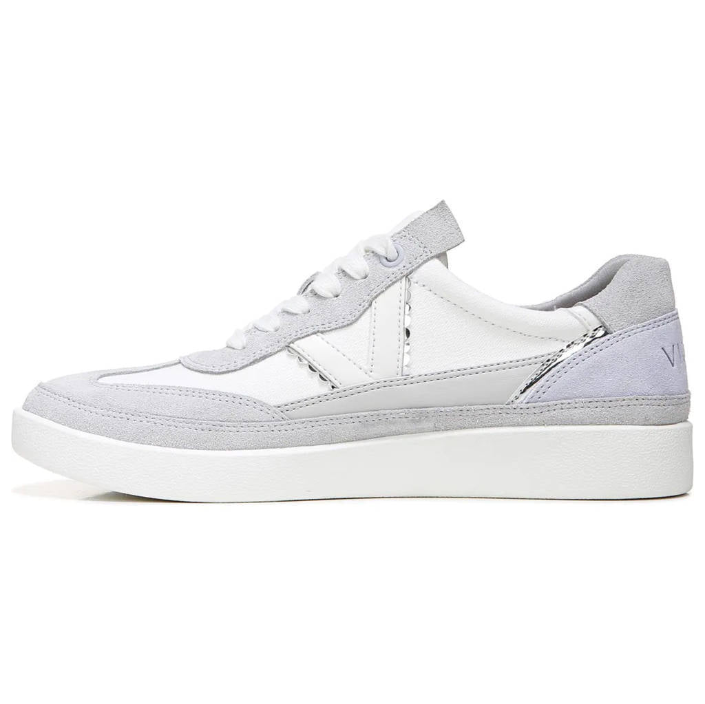 Vionic Mylie Suede Leather Womens Trainers#color_white