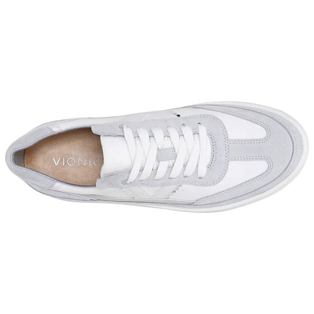 Vionic Mylie Suede Leather Womens Trainers#color_white