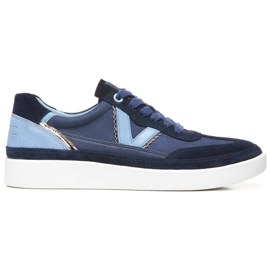 Vionic Mylie Suede Leather Womens Trainers#color_navy