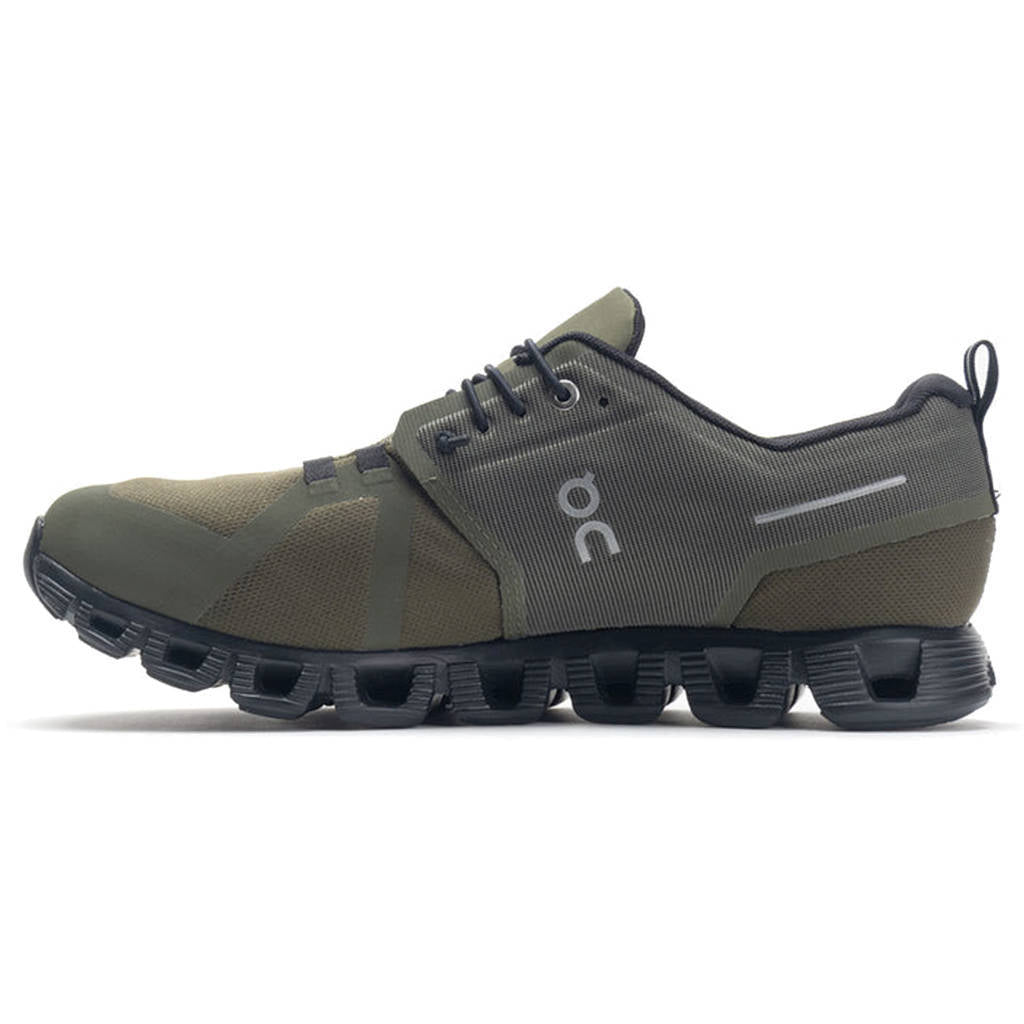 On Cloud 5 Waterproof Textile Synthetic Mens Trainers#color_olive black