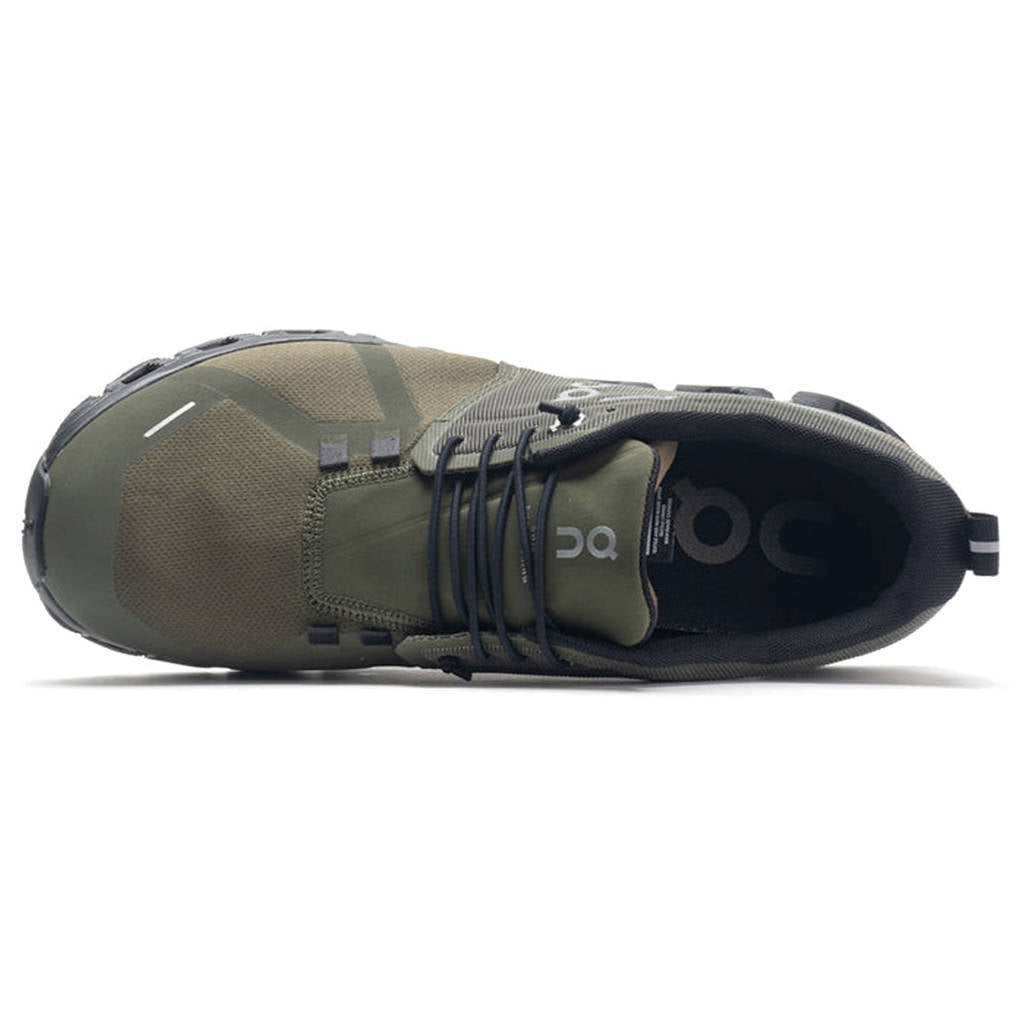 On Cloud 5 Waterproof Textile Synthetic Mens Trainers#color_olive black