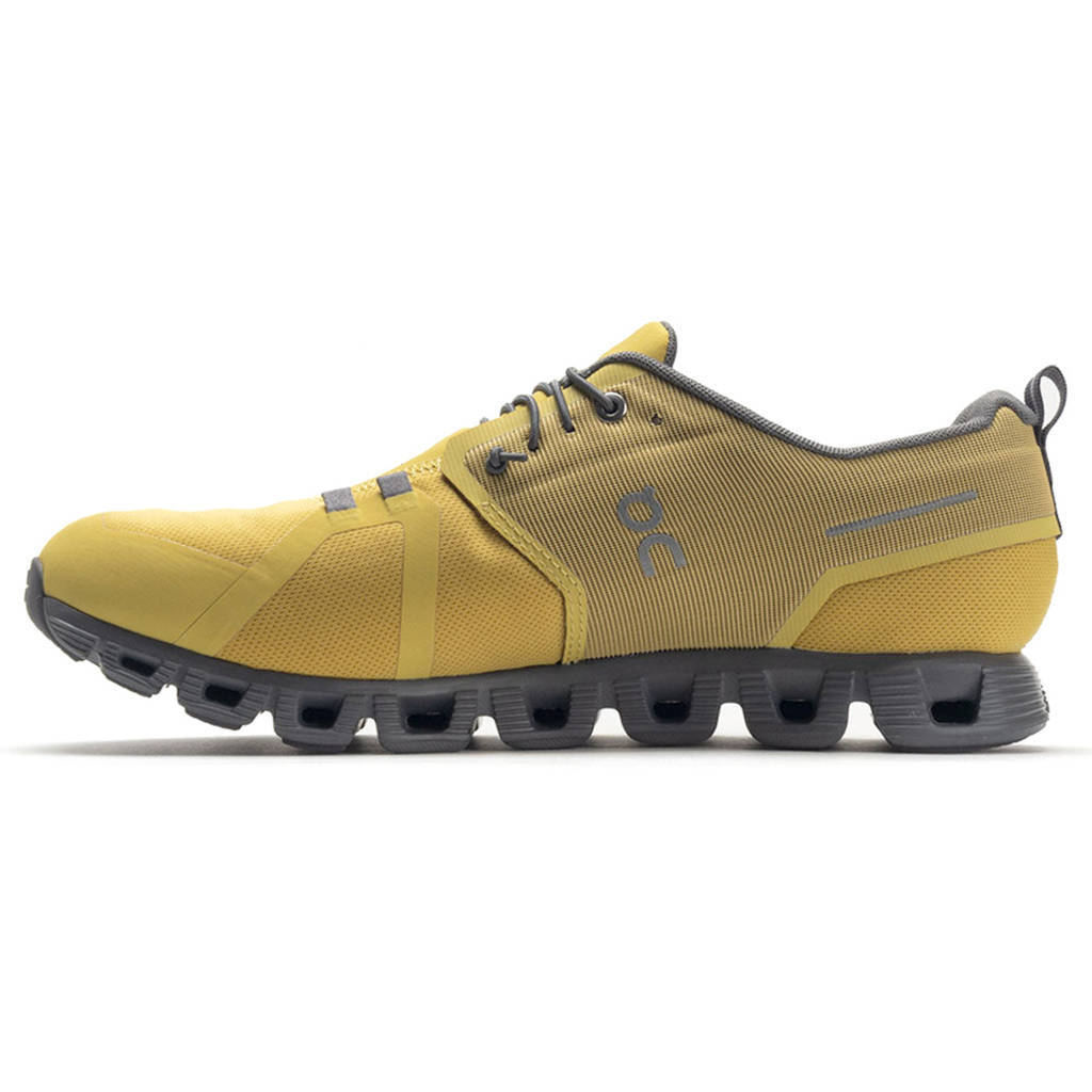 On Cloud 5 Waterproof Textile Synthetic Mens Trainers#color_mustard rock