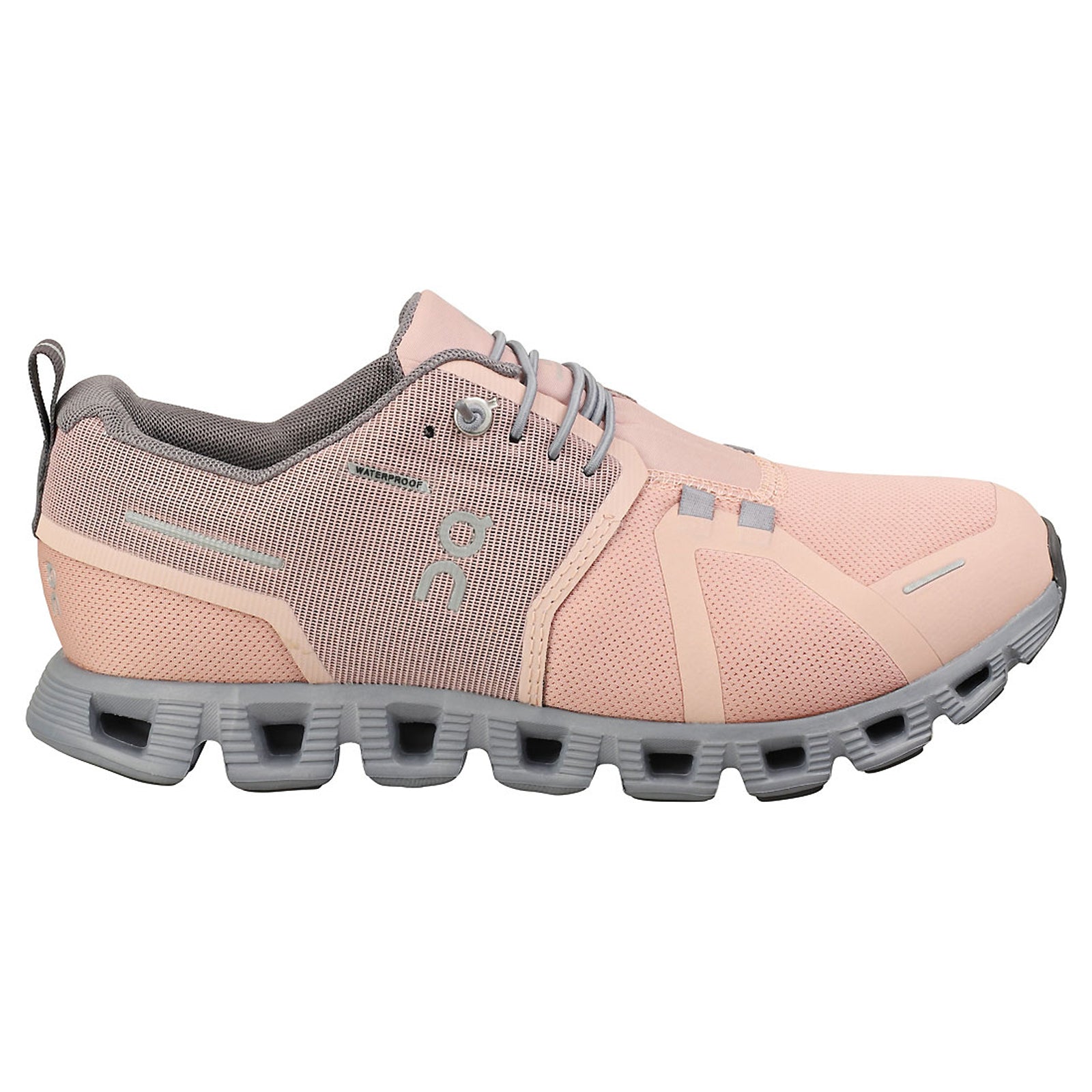 On Cloud 5 Waterproof Textile Synthetic Womens Trainers#color_rose fossil