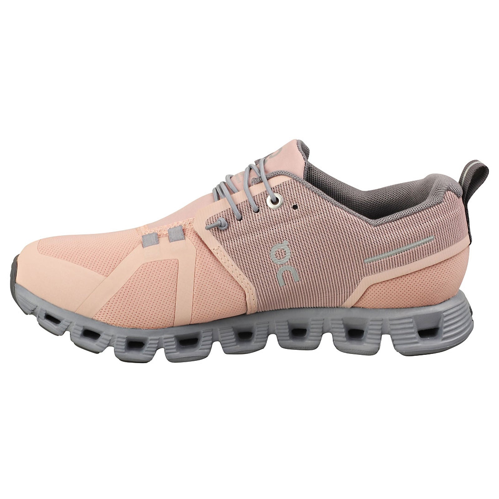 On Cloud 5 Waterproof Textile Synthetic Womens Trainers#color_rose fossil