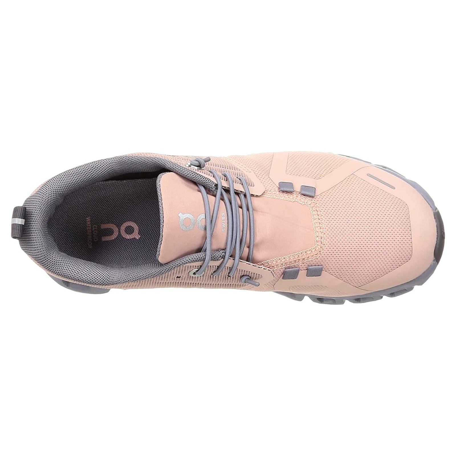 On Cloud 5 Waterproof Textile Synthetic Womens Trainers#color_rose fossil