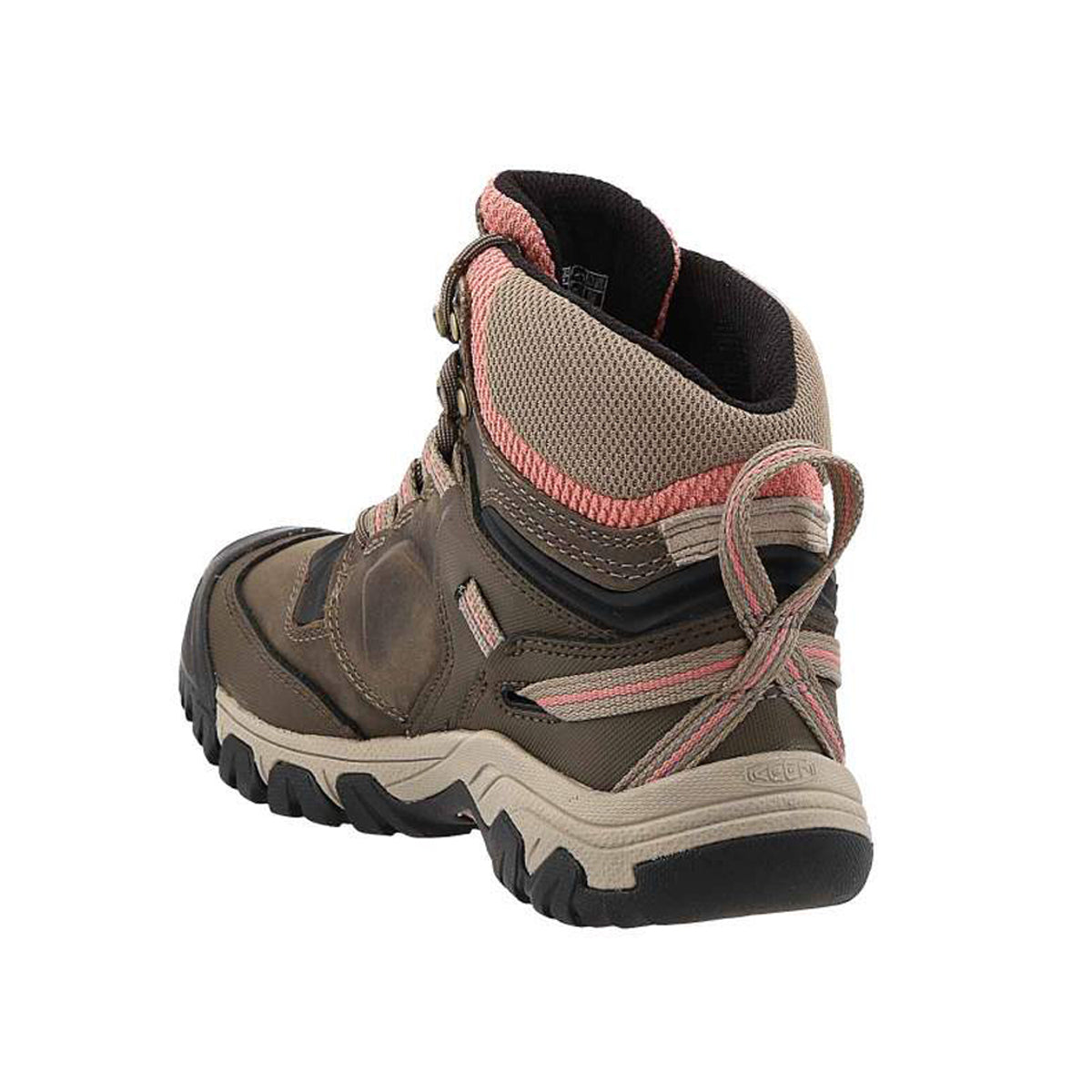 Keen Ridge Flex Mid WP Leather Textile Womens Boots#color_timberwolf brick dust