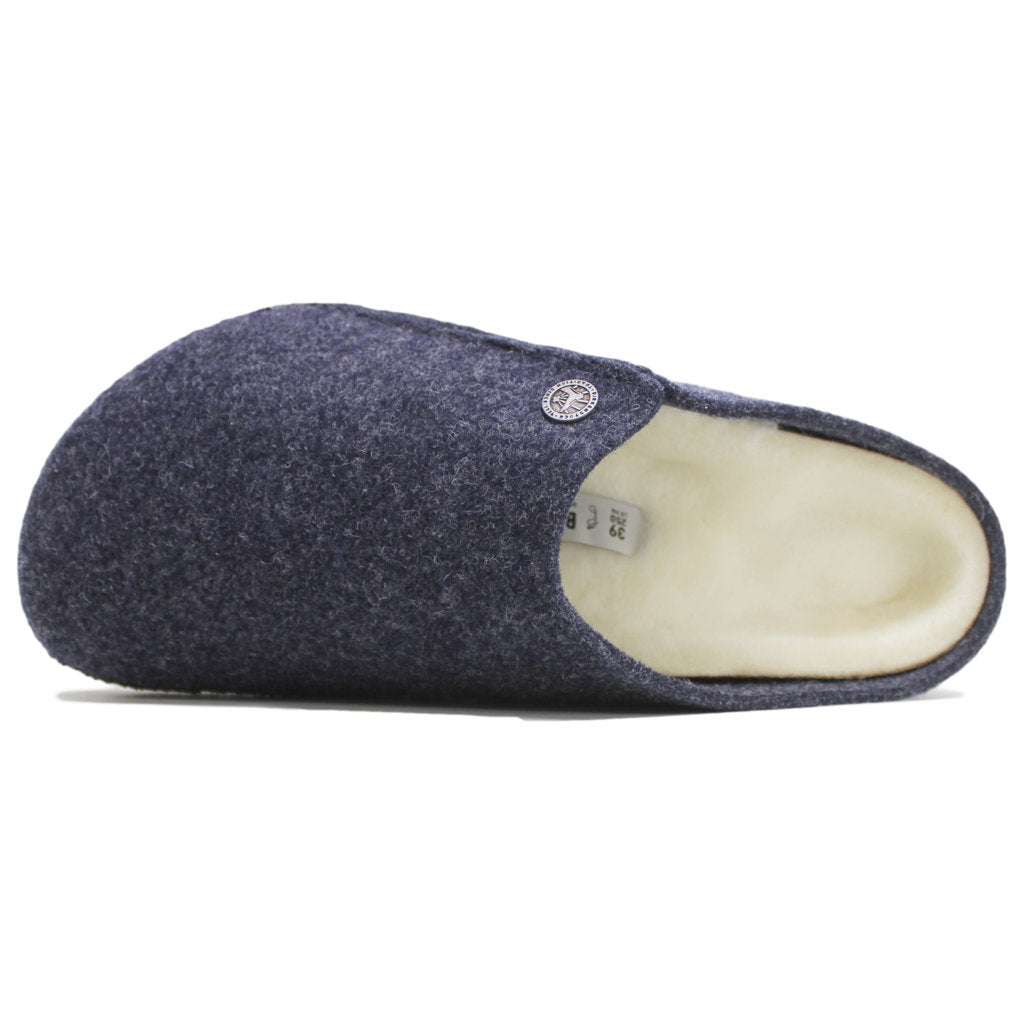 Birkenstock Zermatt Rivet Shearling Wool Unisex Sandals#color_dark blue