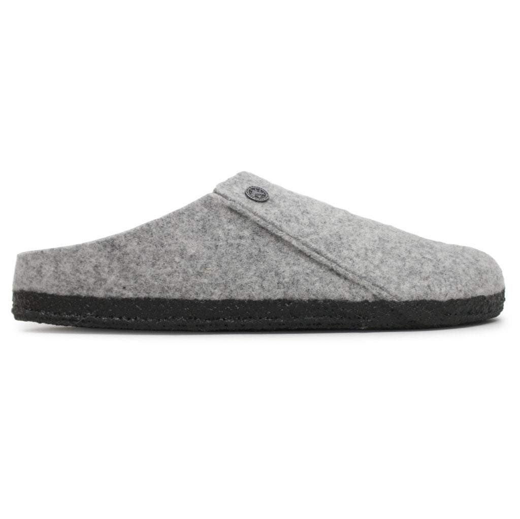 Birkenstock Zermatt Rivet Shearling Wool Unisex Sandals#color_light gray
