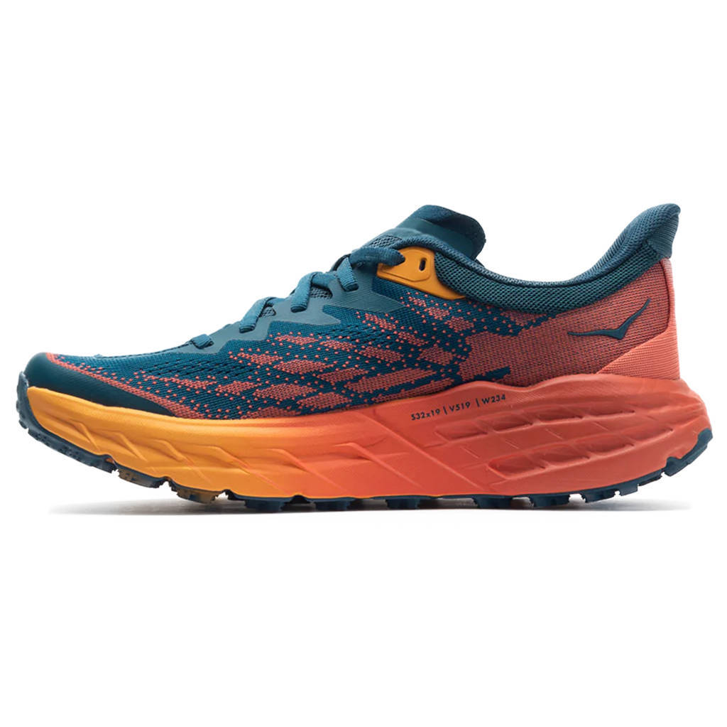Hoka One One Speedgoat 5 Textile Synthetic Womens Trainers#color_blue coral camellia