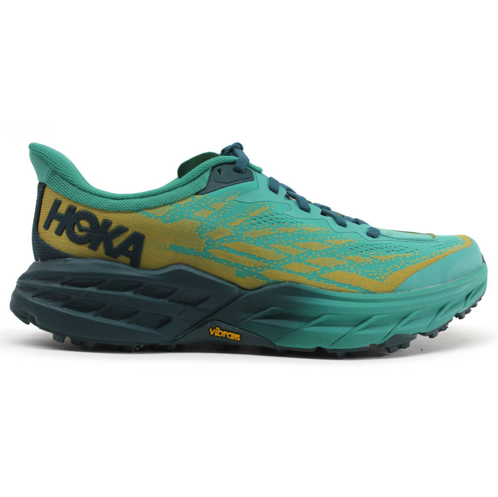 Hoka One One Speedgoat 5 Textile Synthetic Womens Trainers#color_deep teal water garden