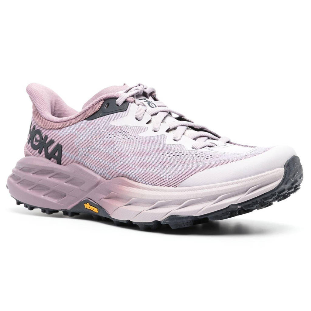 Hoka One One Speedgoat 5 Textile Synthetic Womens Trainers#color_elderberry lilac marble
