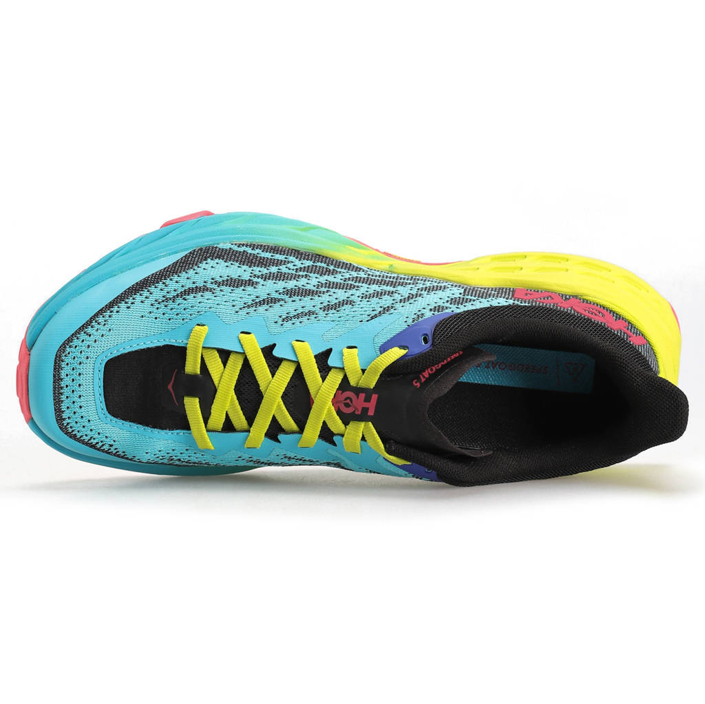 Hoka One One Speedgoat 5 Textile Synthetic Womens Trainers#color_scuba blue black