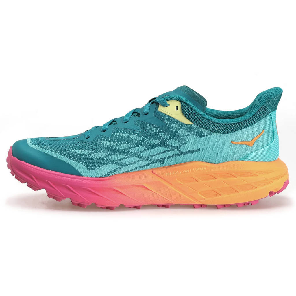 Hoka One One Speedgoat 5 Textile Synthetic Womens Trainers#color_deep lake ceramic