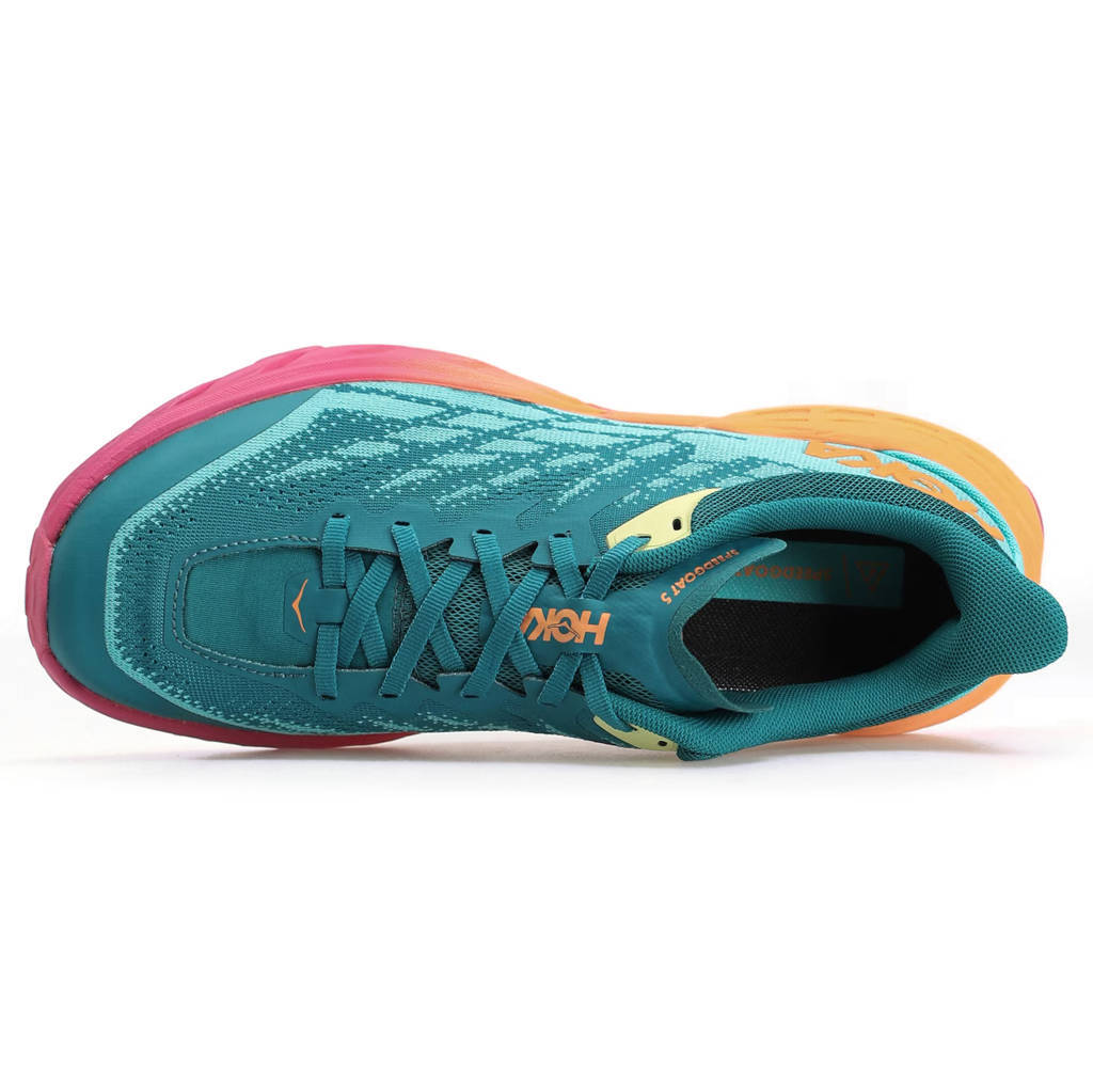 Hoka One One Speedgoat 5 Textile Synthetic Womens Trainers#color_deep lake ceramic