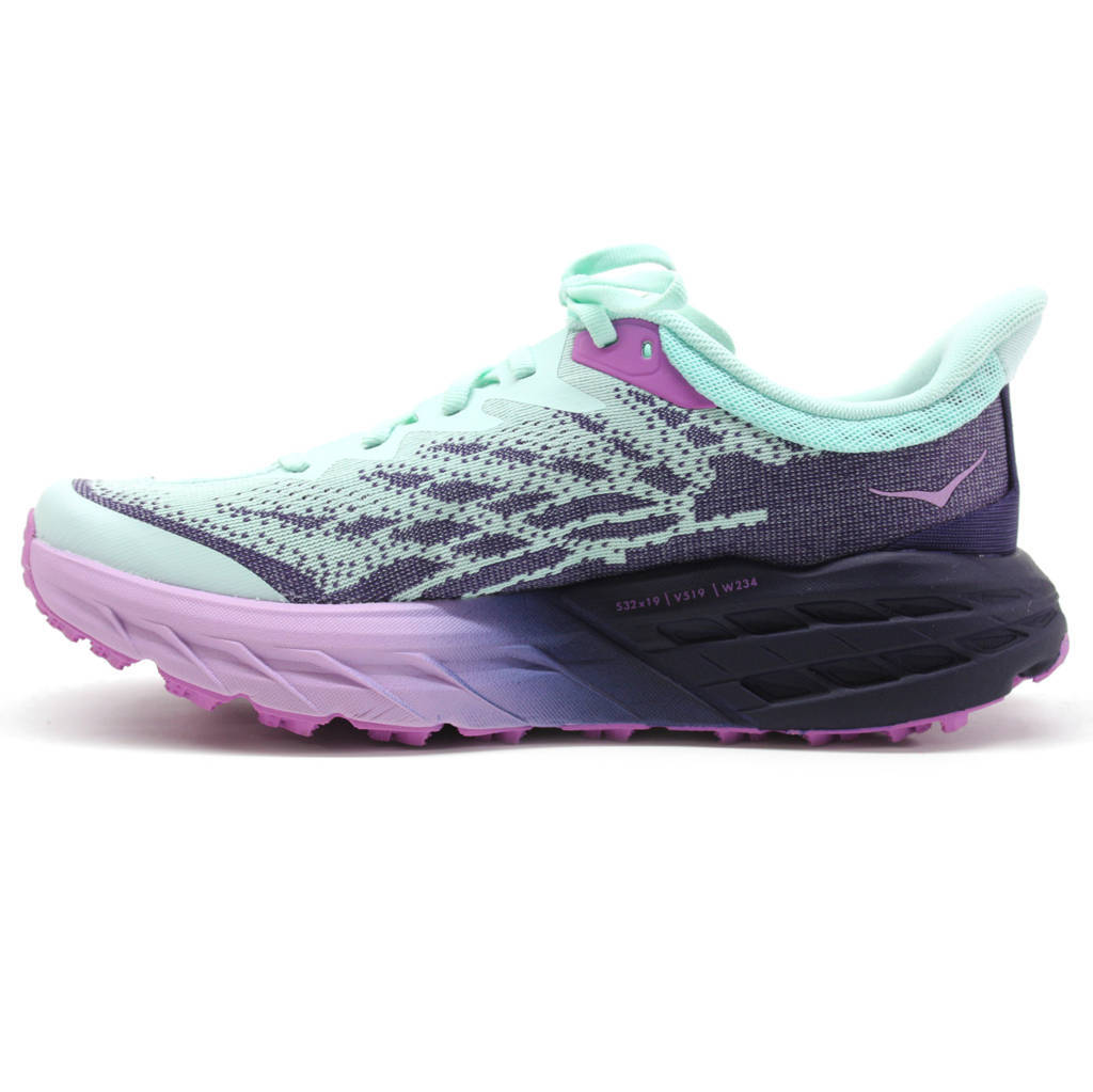 Hoka One One Speedgoat 5 Textile Synthetic Womens Trainers#color_sunlit ocean night sky