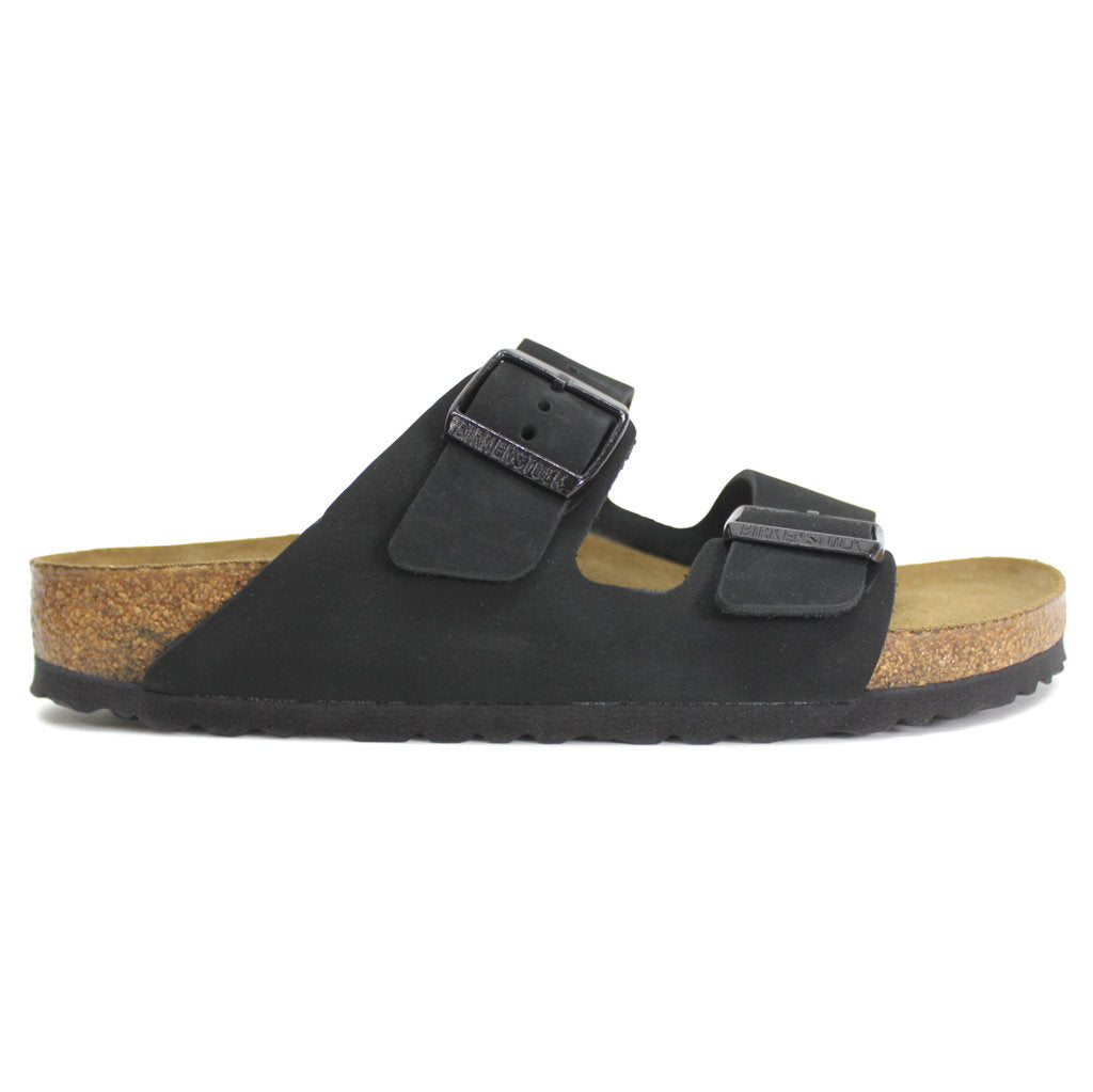Birkenstock Arizona BS Nubuck Leather Unisex Sandals#color_black
