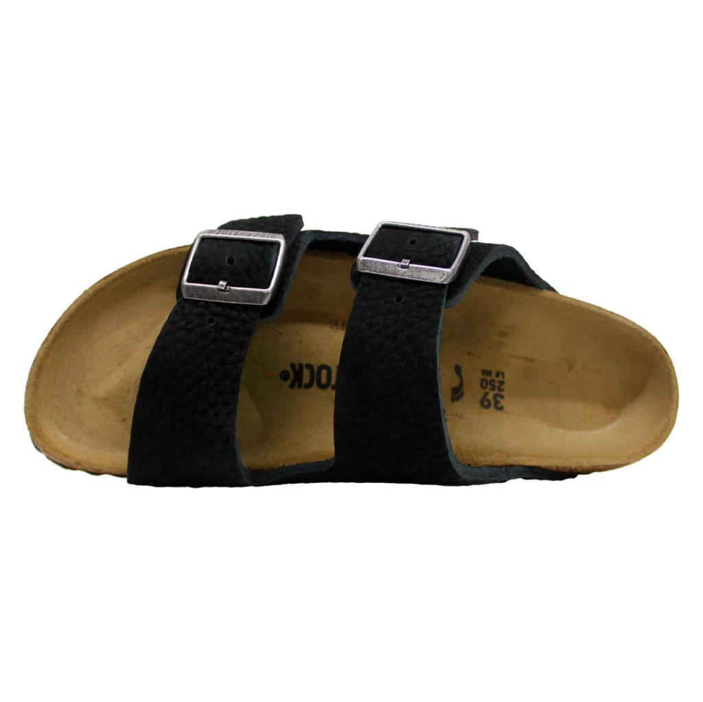 Birkenstock Arizona BS Nubuck Leather Unisex Sandals#color_desert buck black