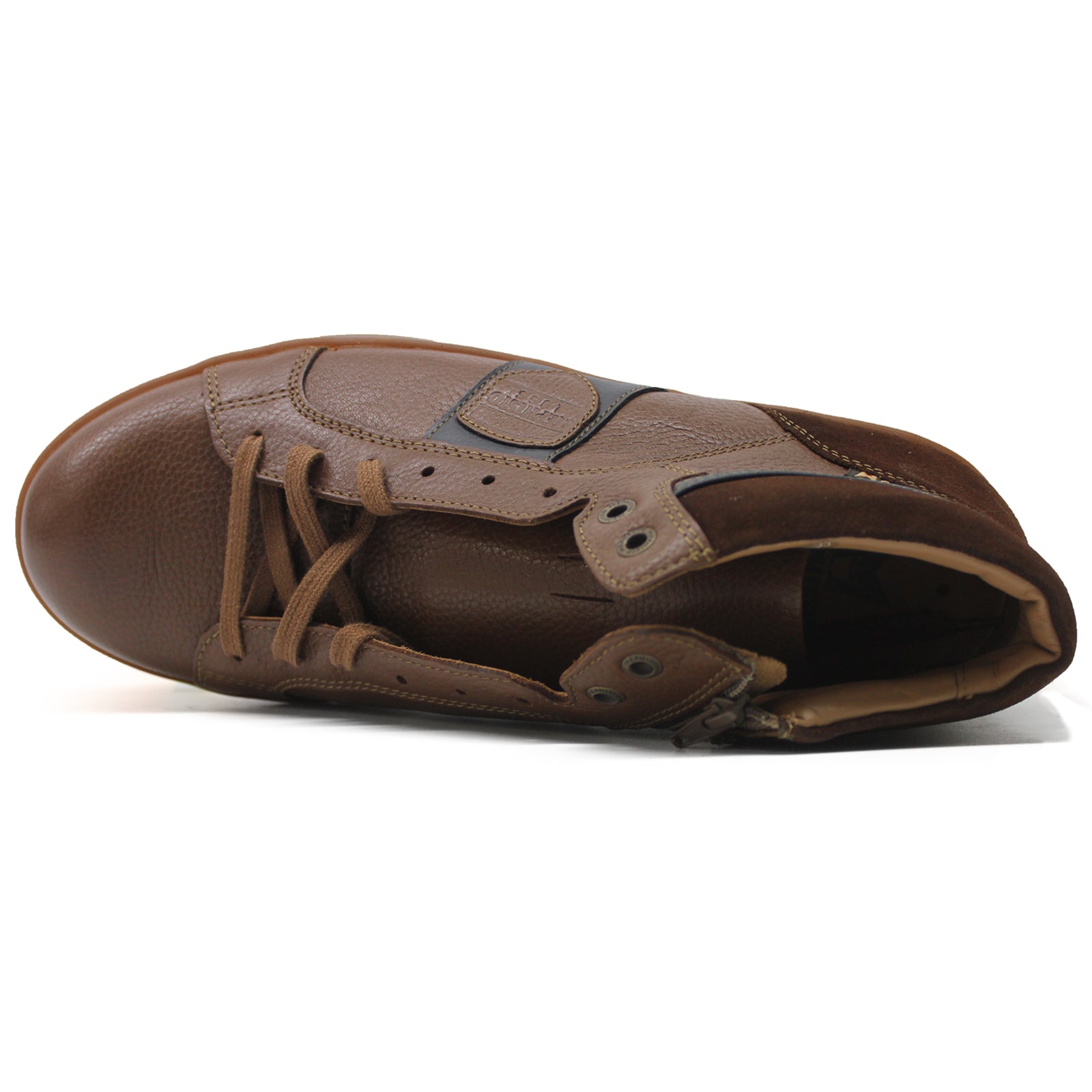 Mephisto Heliot Leather Mens Trainers#color_hazelnut