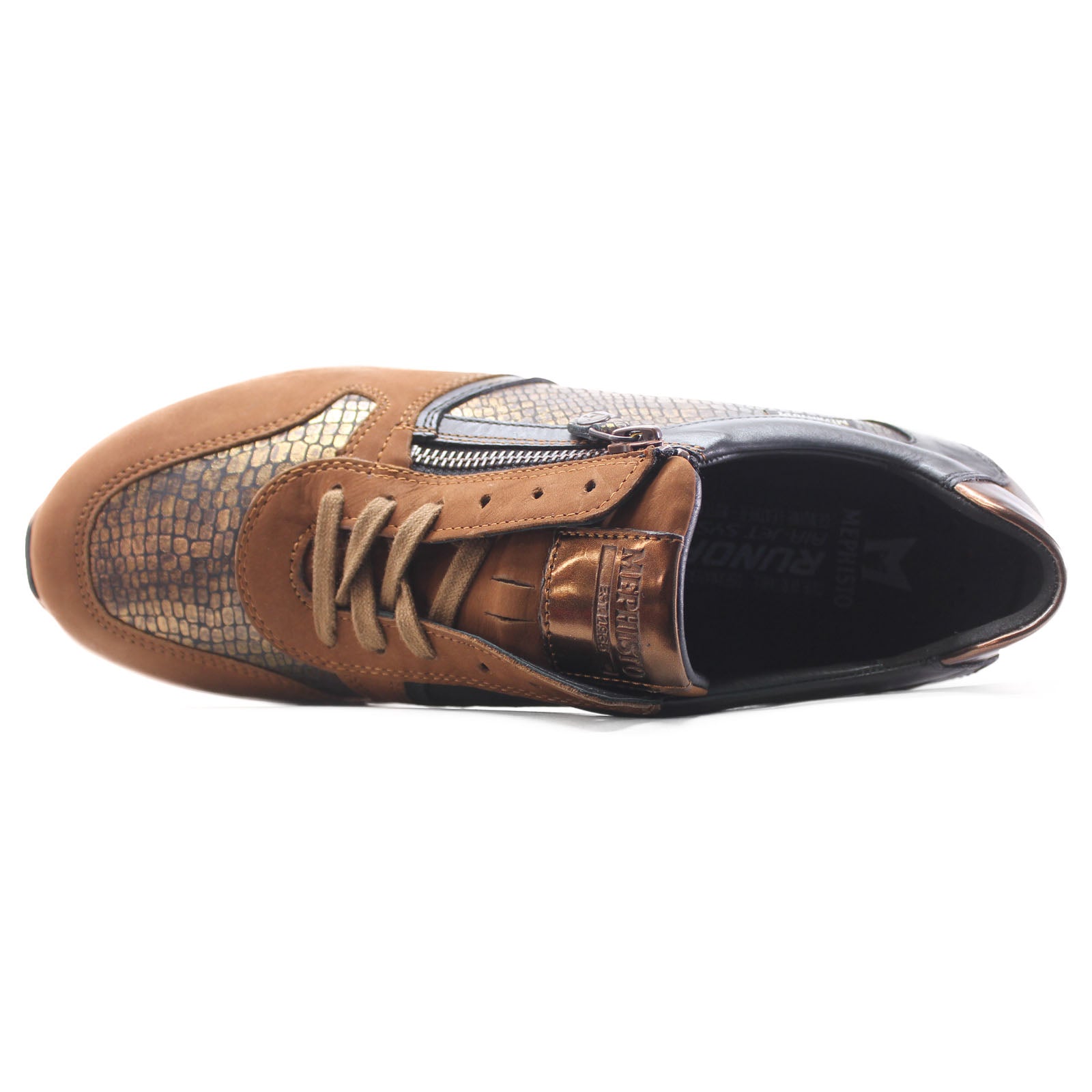 Mephisto Kim Leather Womens Trainers#color_hazelnut