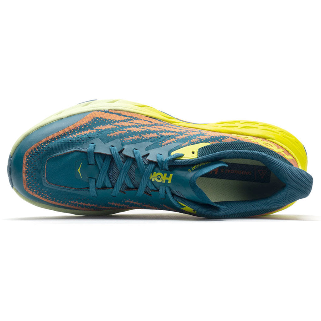 Hoka One One Speedgoat 5 Textile Synthetic Mens Trainers#color_blue coral evening primrose