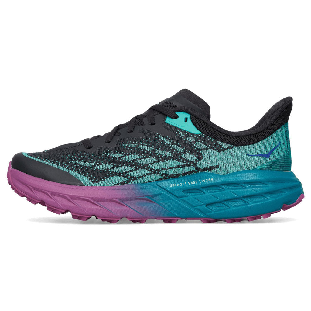 Hoka One One Speedgoat 5 Textile Synthetic Mens Trainers#color_blue graphite kayaking
