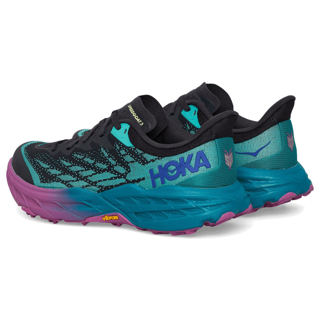 Hoka One One Speedgoat 5 Textile Synthetic Mens Trainers#color_blue graphite kayaking