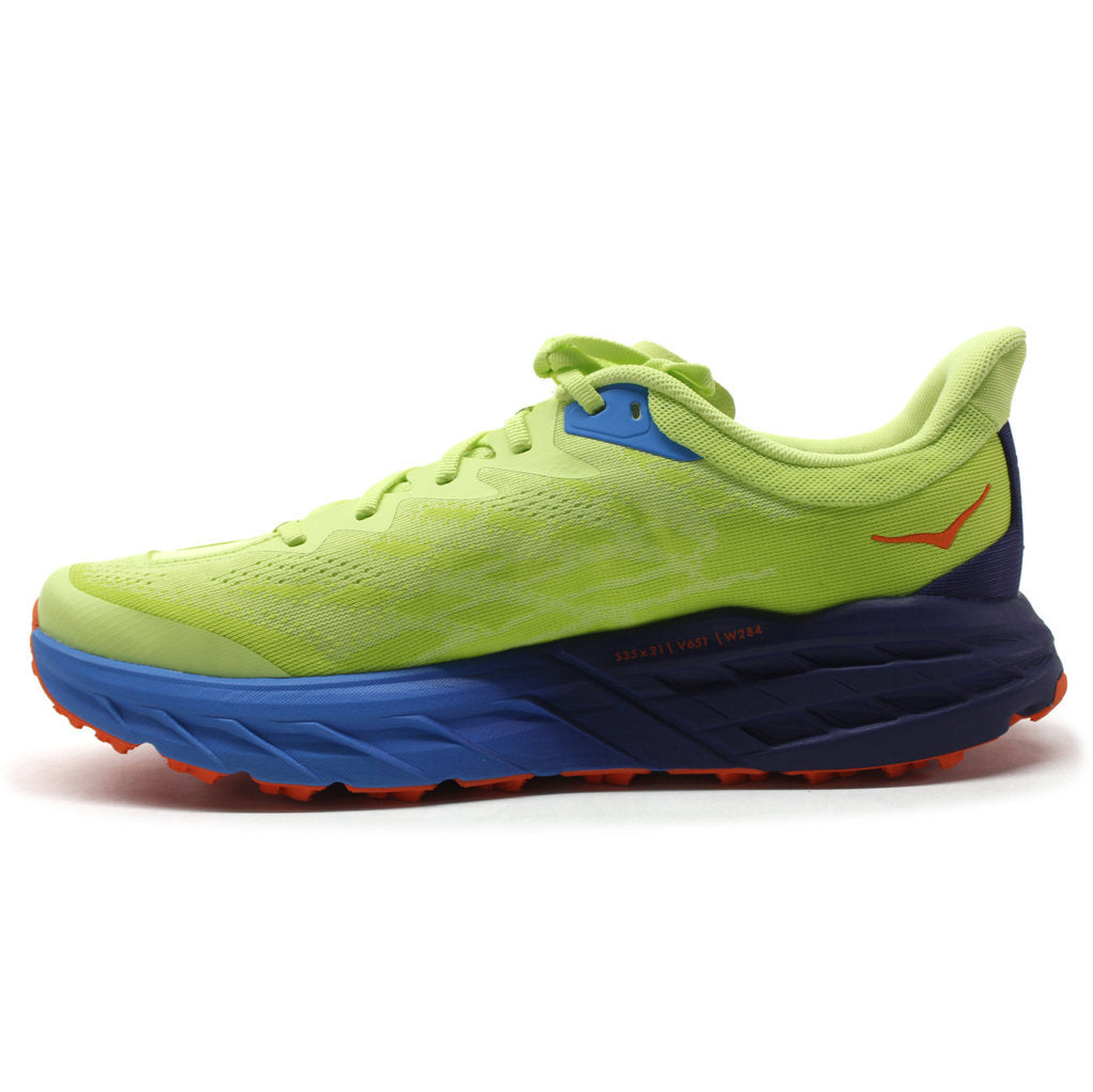 Hoka One One Speedgoat 5 Textile Synthetic Mens Trainers#color_citrus glow evening primrose