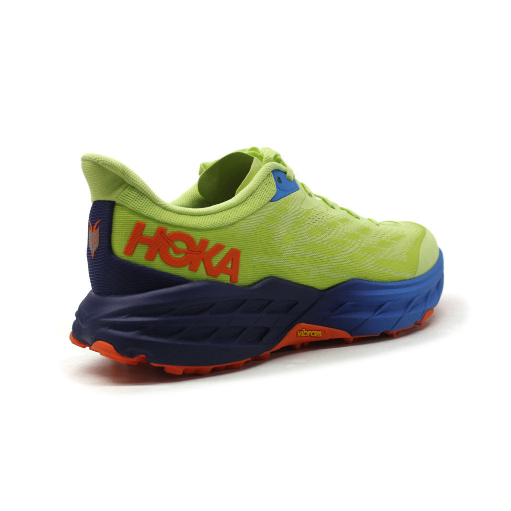 Hoka One One Speedgoat 5 Textile Synthetic Mens Trainers#color_citrus glow evening primrose