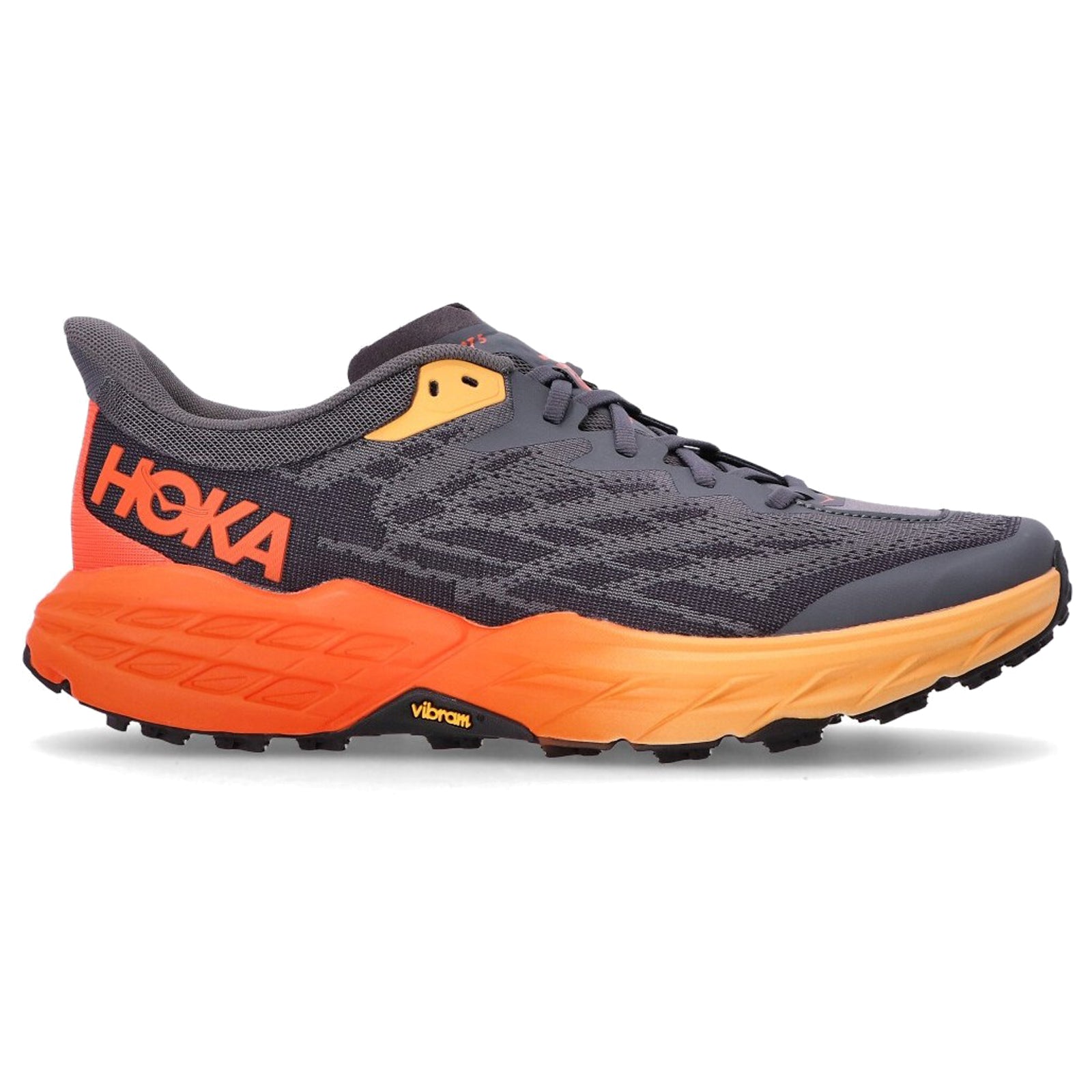 Hoka Speedgoat 5 Textile Synthetic Mens Trainers#color_castlerock flame