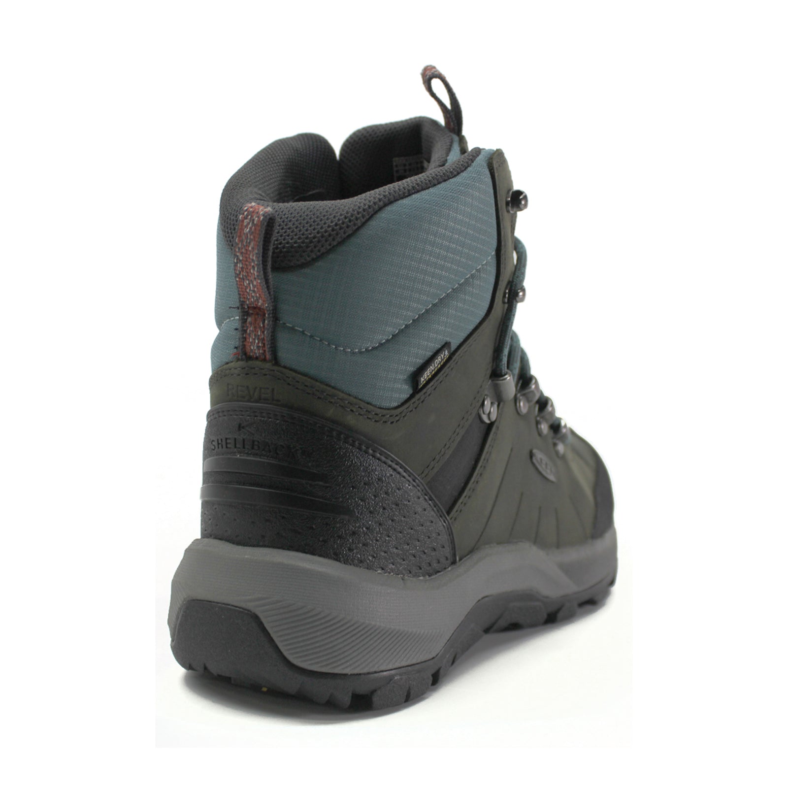 Keen Revel IV Mid Polar Leather Textile Womens Boots#color_magnet north atlantic