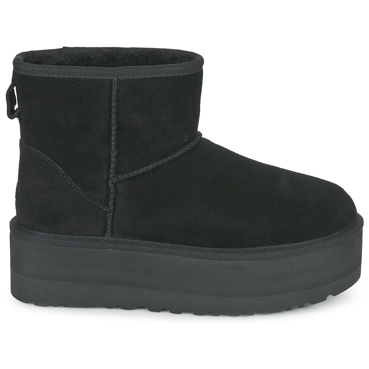Ugg Classic Mini Platform Suede Womens Boots#color_black