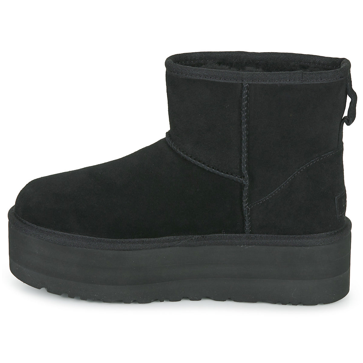 Ugg Classic Mini Platform Suede Womens Boots#color_black