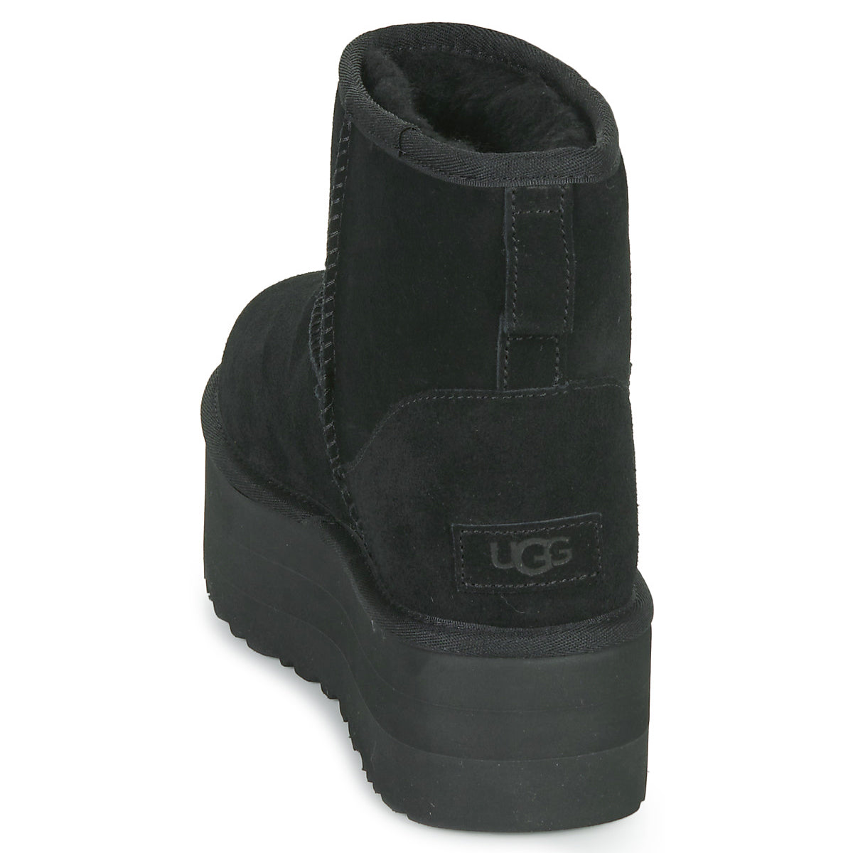 Ugg Classic Mini Platform Suede Womens Boots#color_black
