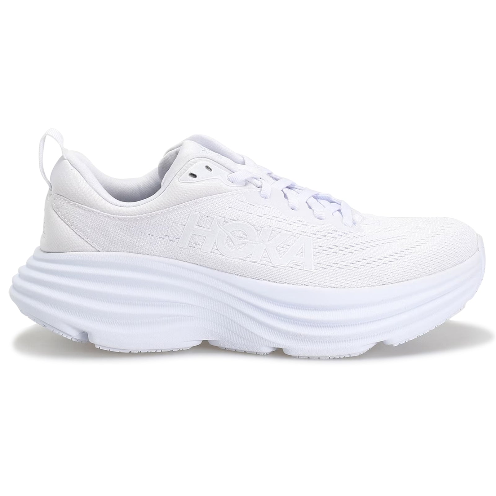 Hoka Bondi 8 Textile Mens Trainers#color_white white