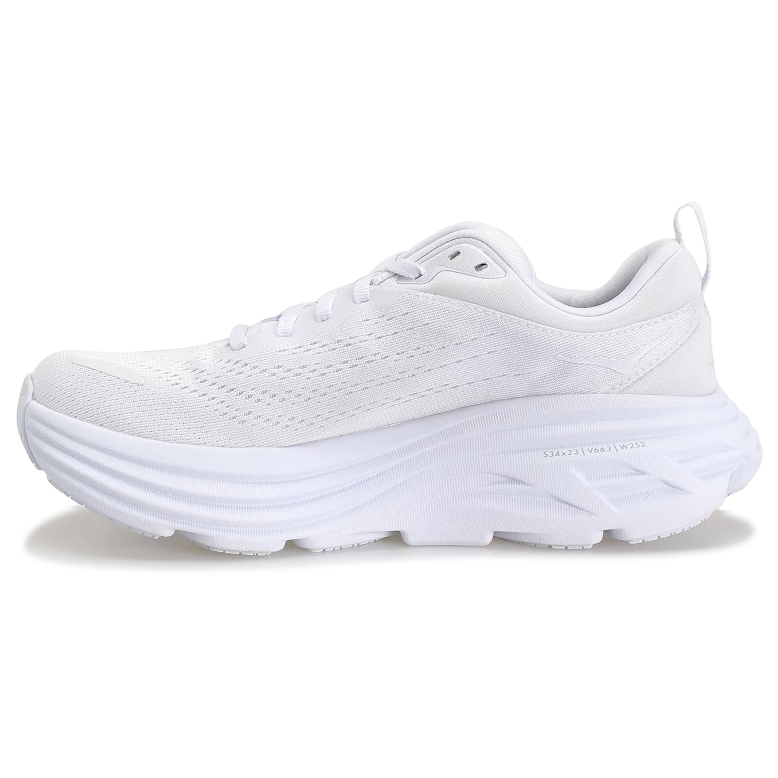 Hoka Bondi 8 Textile Mens Trainers#color_white white