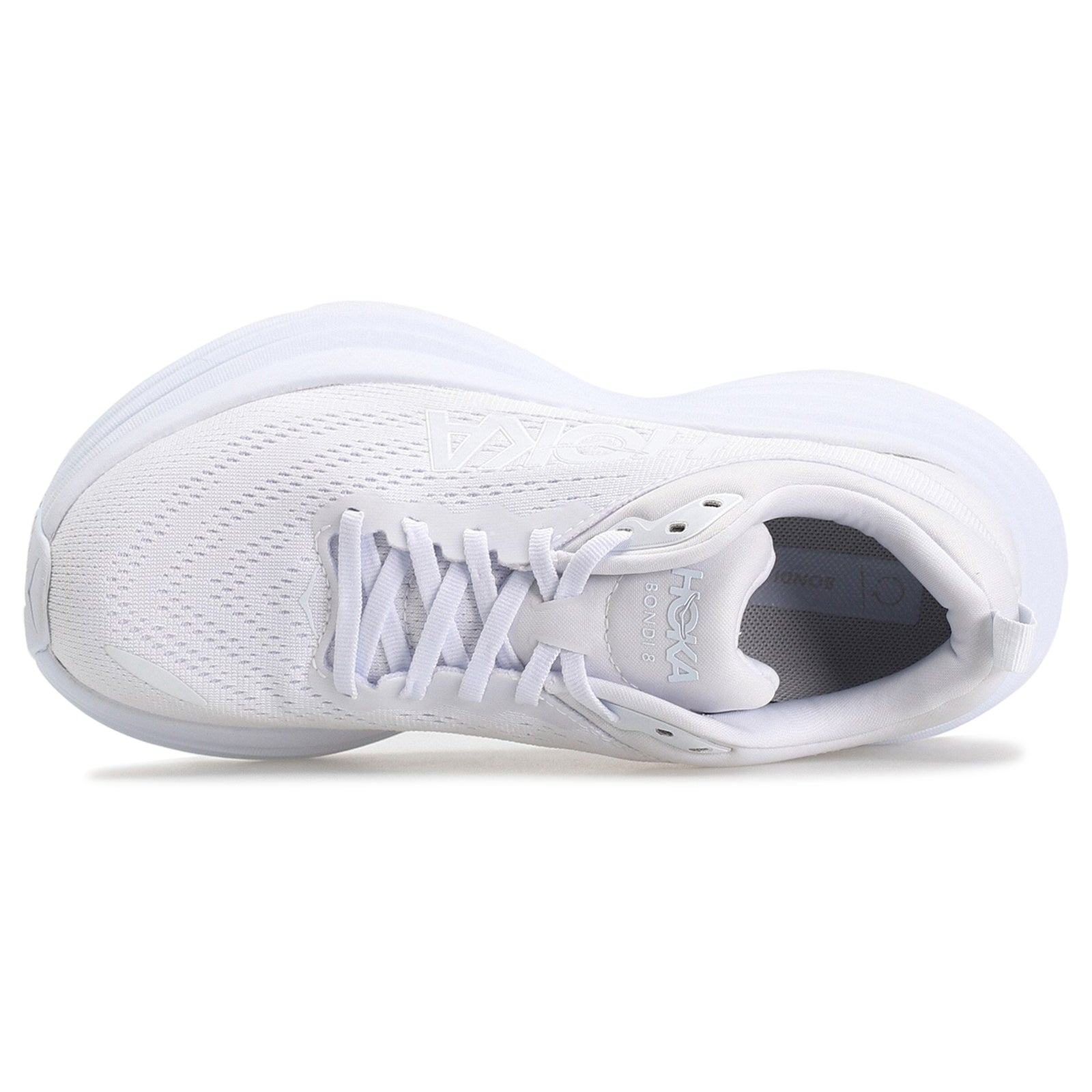 Hoka Bondi 8 Textile Mens Trainers#color_white white