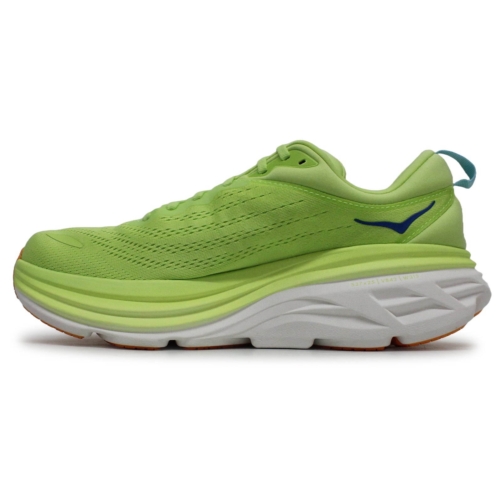 Hoka Bondi 8 Textile Mens Trainers#color_lettuce solar flare