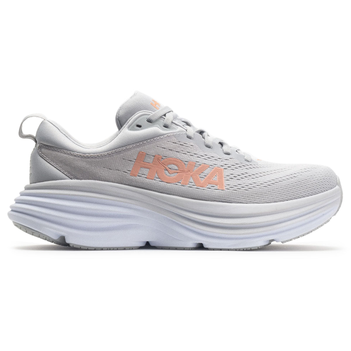 Hoka Bondi 8 Textile Womens Trainers#color_harbor mist lunar rock