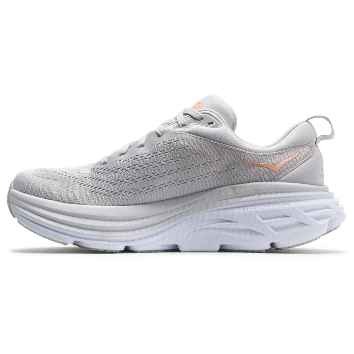 Hoka Bondi 8 Textile Womens Trainers#color_harbor mist lunar rock