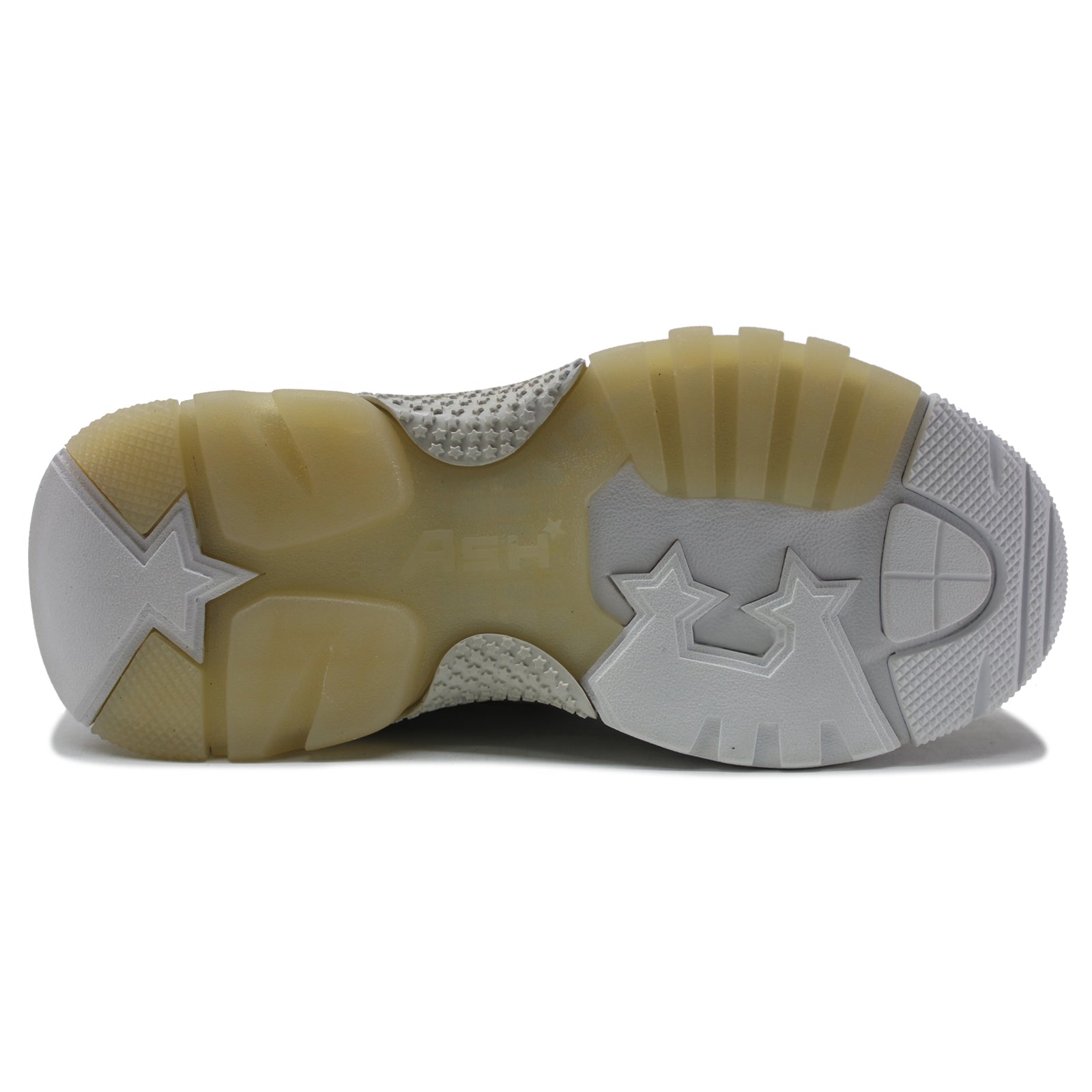 Ash Addict Nubuck Mesh Womens Trainers#color_white white