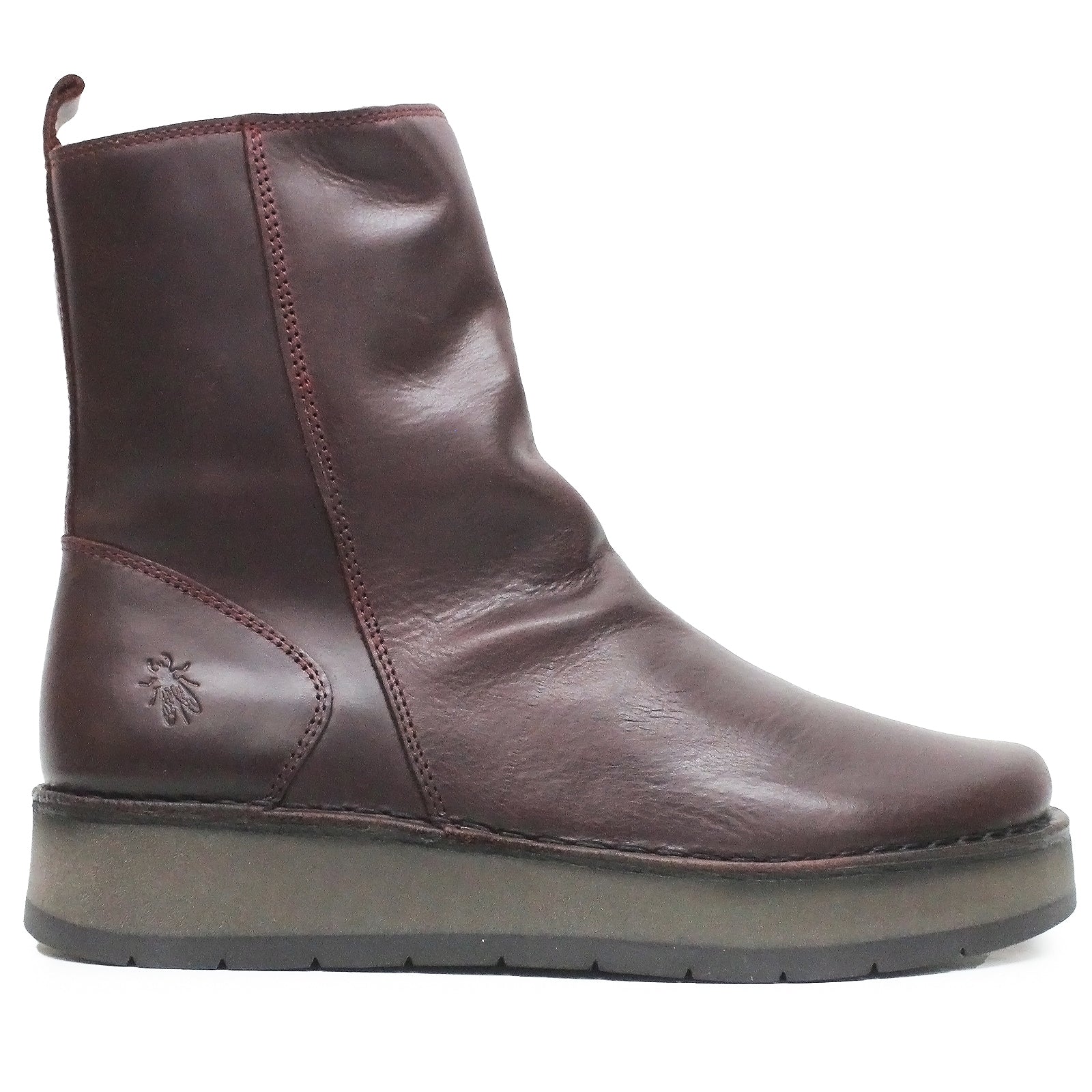 Fly London RENO053FLY Rug Leather Womens Boots#color_wine
