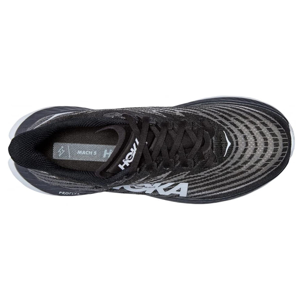 Hoka Mach 5 Textile Womens Trainers#color_black castlerock