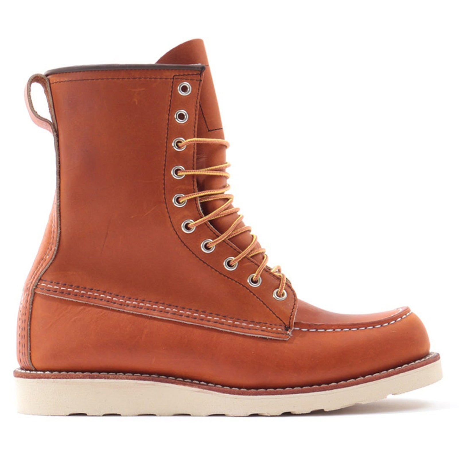 Red Wing 8 Inch Moc Toe 877 Leather Mens Boots#color_oro legacy