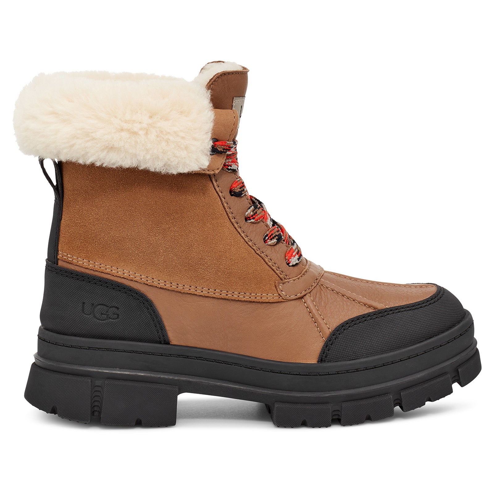 Ugg Ashton Addie Leather Synthetic Womens Boots#color_chestnut