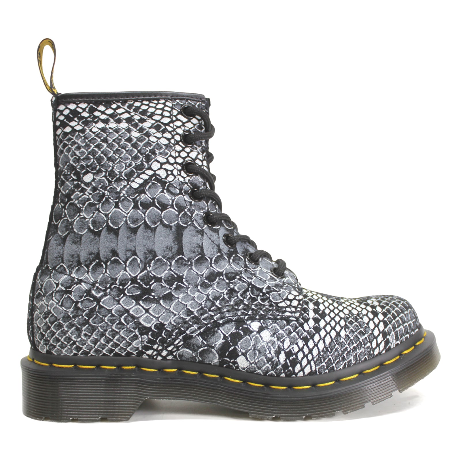 Dr. Martens 1460 Printed Leather Women's Ankle Boots#color_black white