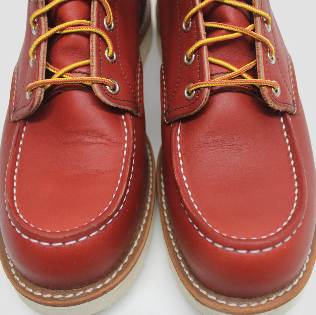 Red Wing Mens Boots 6 Inch Classic Moc Toe Casual Lace Up Ankle Leather - UK 9.5